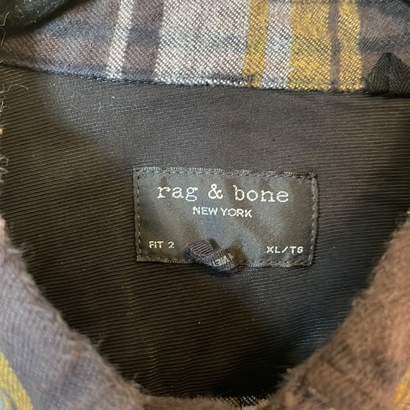 Rag & Bone Super Soft Flannel Sz XL - Picture 3 of 5